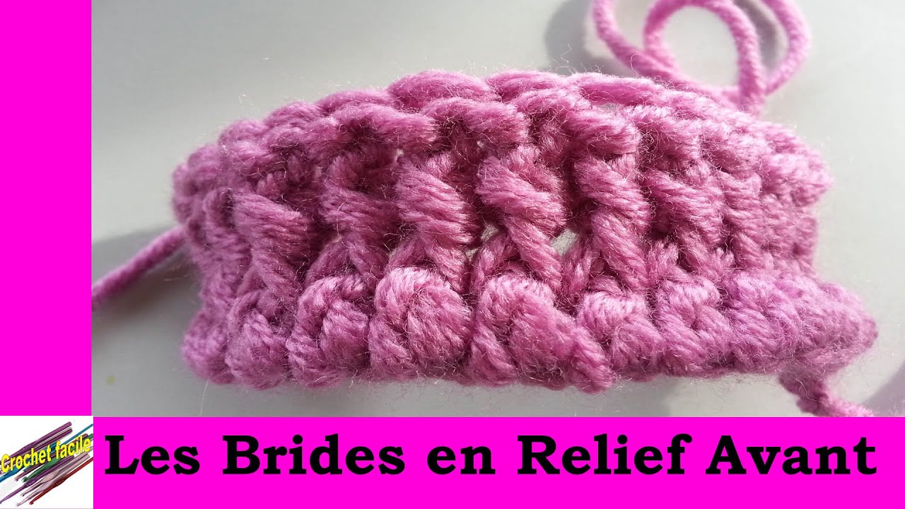 Technique de crochet : la bride en relief avant