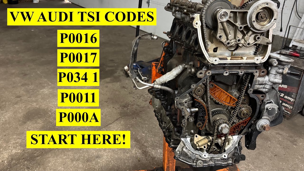VW, Audi, TSI, TFSI 2.0, P0017 P0016 P0341 P0011 P000A - Valve Timing Related Codes Top 3 Reasons!!!