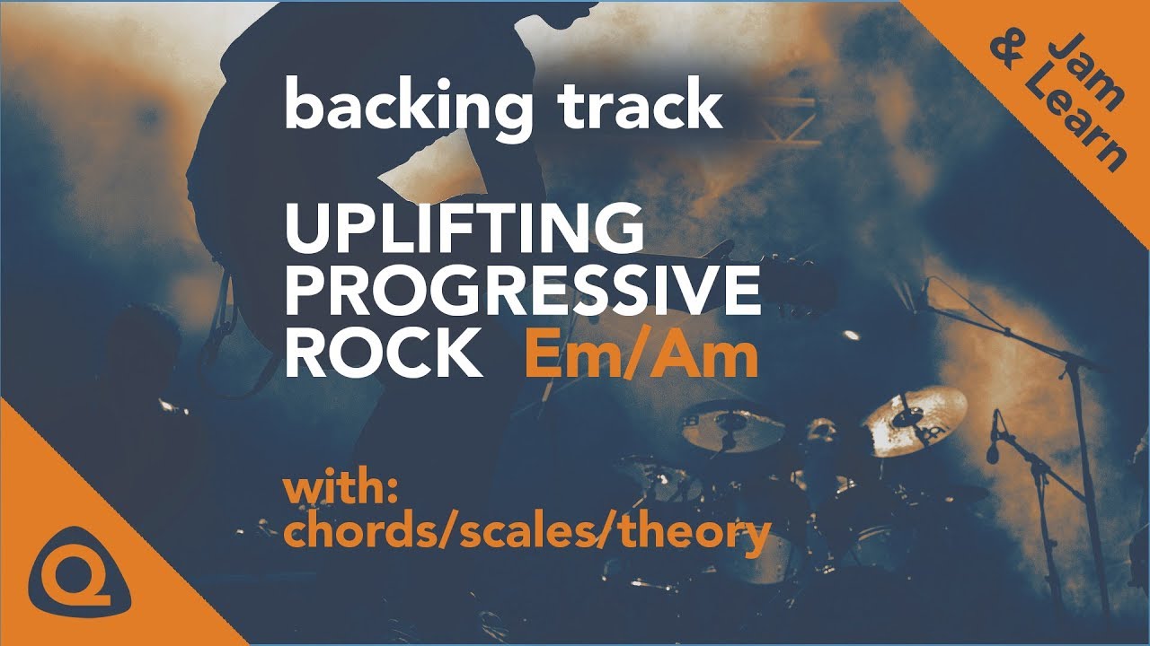 Uplifting Progressive Rock Guitar Backing Track (Em / Am)