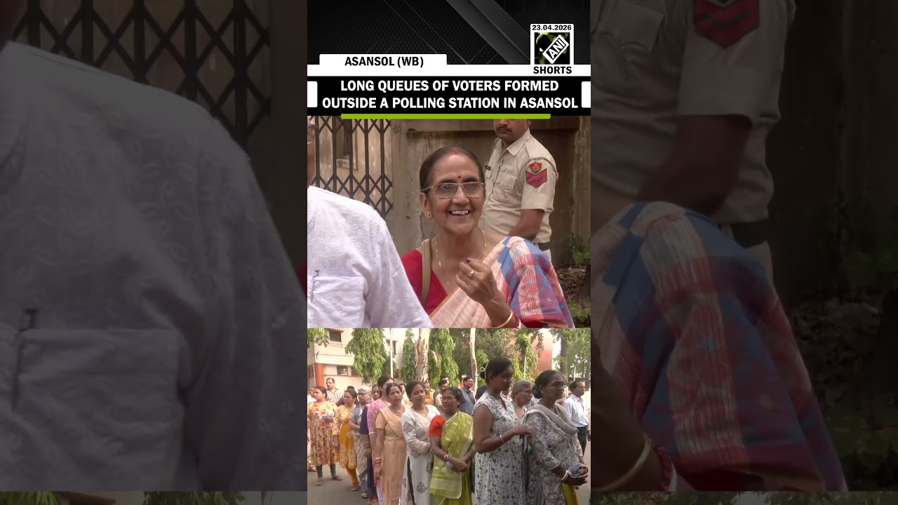 Voters form long queues at polling station in Asansol to cast votes in first phase of WB election