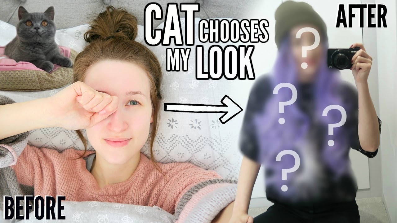 MY CAT CHOOSES MY LOOK FOR THE DAY!? (Makeup, Hair, Outfit etc...) | Sophie Louise