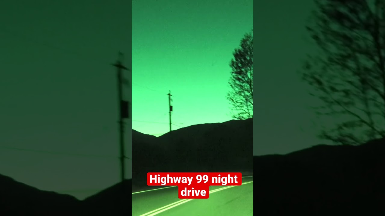 Night driving on highway 99