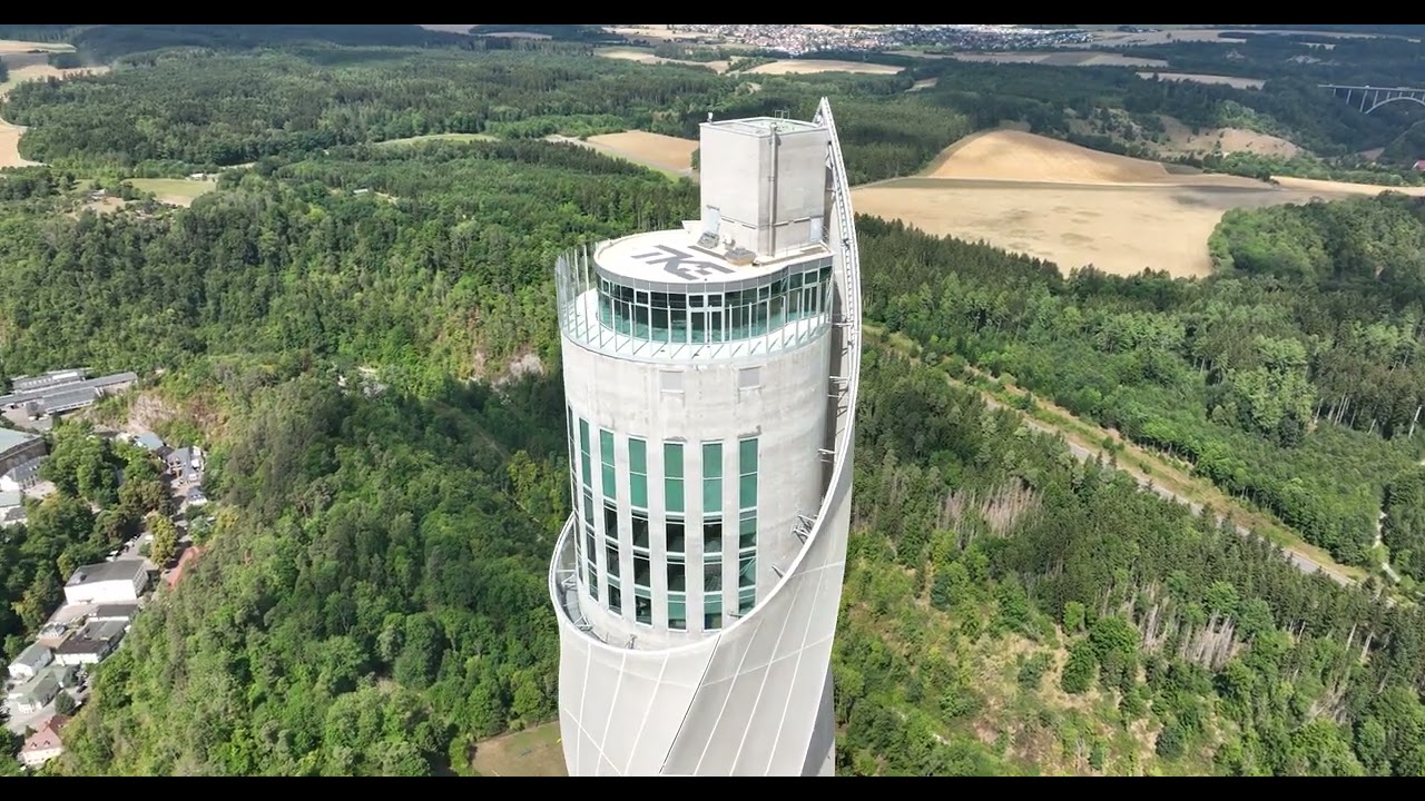 Stunning Aerial View of the Rottweil Test Tower in Germany