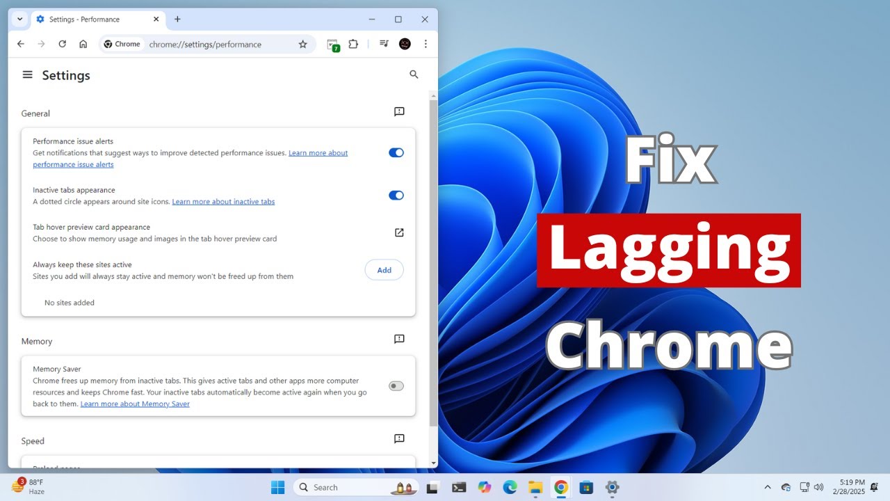 How to Fix Google Chrome Slow or Lagging issue in Windows 11