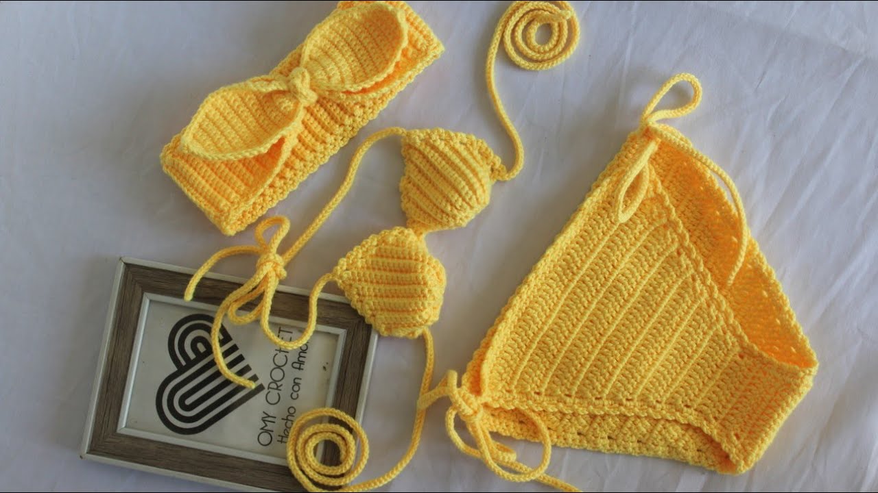 Traje de baño 👙 tejido a Crochet para bebe / Panty / Paso a paso / 2 Parte