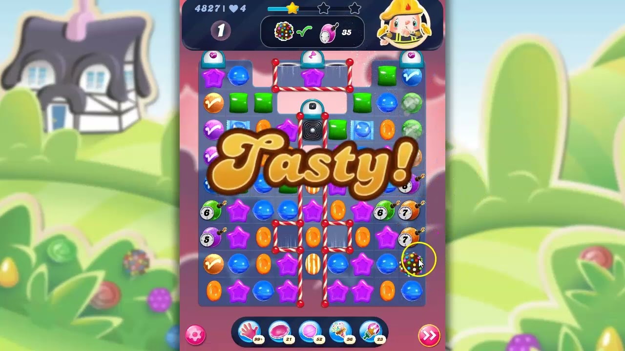 Candy Crush Level 4827 Talkthrough, 25 Moves 0 Boosters