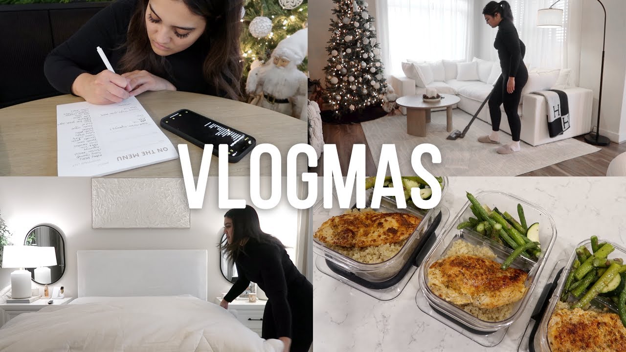 Vlogmas 2022 Day 1 | Monthly Reset! clean with me, healthy grocery haul, fridge restock, meal prep
