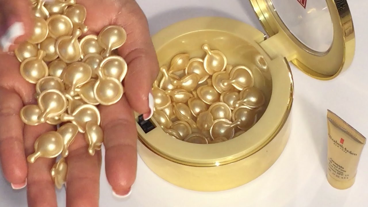 Elizabeth Arden Ceramide Capsules Restoring Sarum. Hand Movements, Satisfying Videos, visuals ASMR.