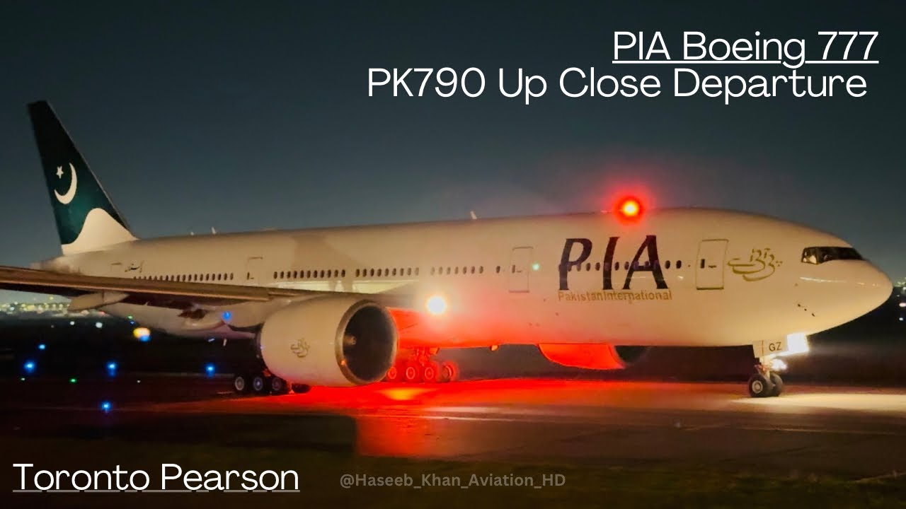 Up Close PIA Boeing 777 Flight PK790 Departure From Toronto Pearson! #pakistan #pia #piatoronto