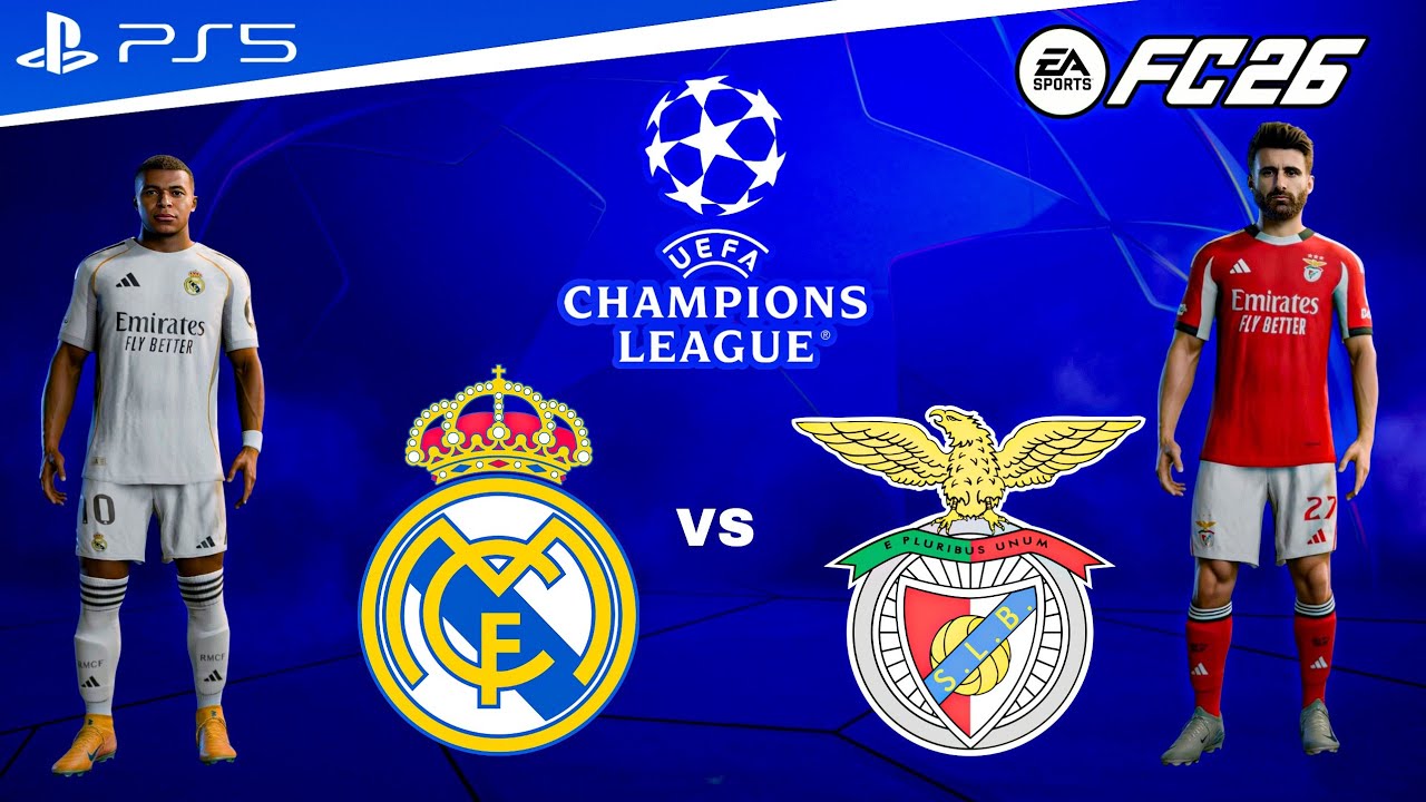 FC 26 - Real Madrid vs Benfica | UEFA Champions League 25/26 Full Match [PS5™ 4k60]