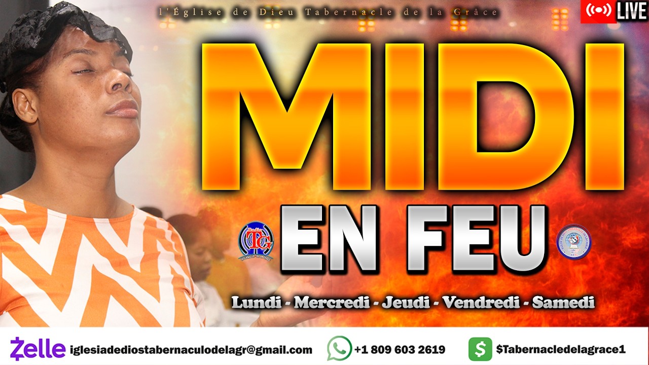 PRIÈRE MIDI MOMENT POTE PLENT- @SourcedelaGrace - RADIO TABERNACLE DE LA GRACE - 12 MARS 2026
