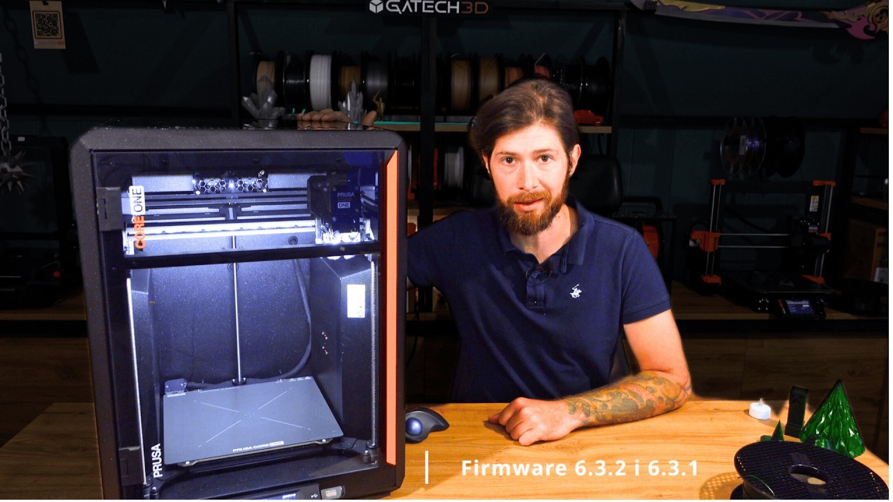 Zmiany w Prusa Core One 6.3.2 + Prusament PLA Galaxy Green