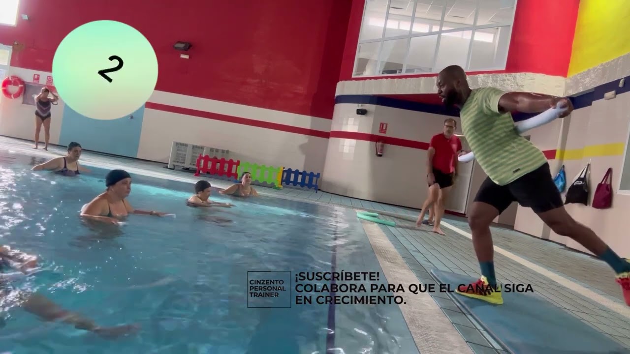 AQUAFITNESS, AQUAGYM E HIDROGINASTICA: + de 6 ejercicios, con el churro, para mayores de 60 años