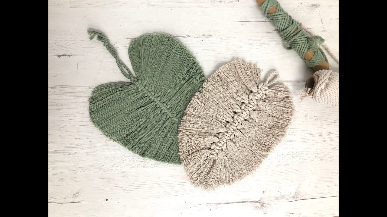 Como hacer y endurecer una pluma u hoja de macramé.