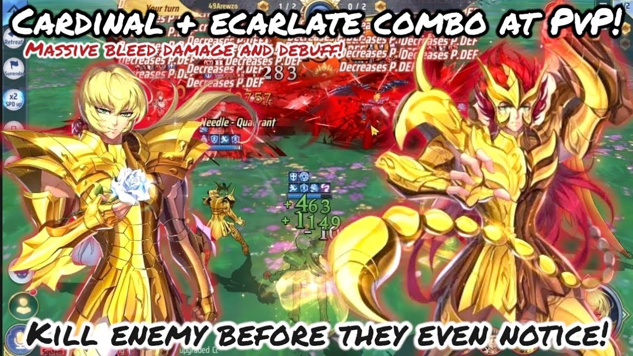 Saint Seiya: Awakening (KOTZ) - Cardinal + Ecarlate Combo at PvP! Kill the Enemy Before They Notice!