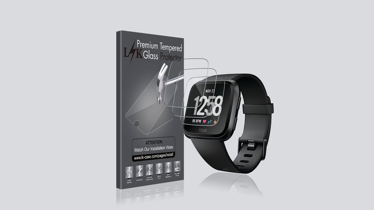 LK Tempered Glass Screen Protector Installation for Fitbit Versa Watch