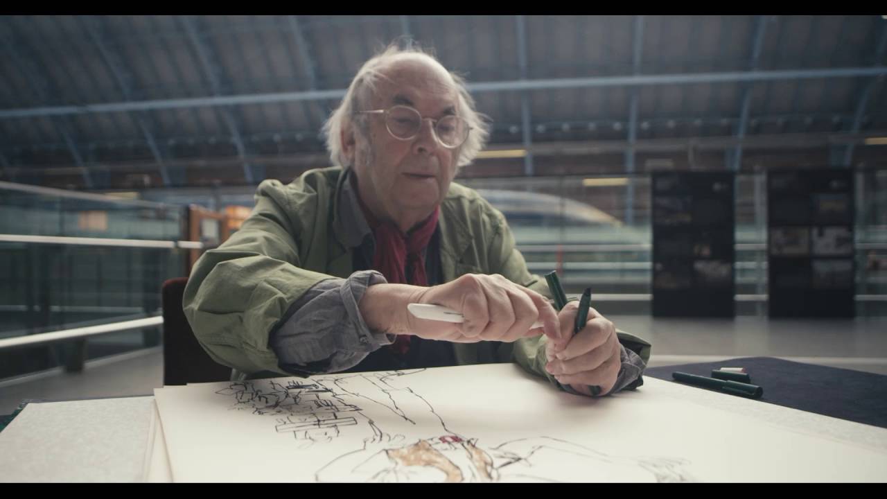 Quentin Blake visits St Pancras International