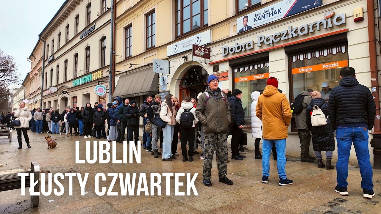 Tłusty Czwartek w Lublinie, Polska - Fat Thursday in Lublin, Poland - Spacer - Walking Tour