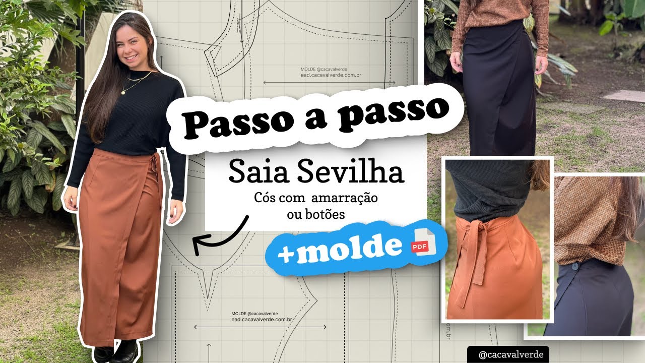 PASSO A PASSO como fazer | Saia Sevilha + MOLDES