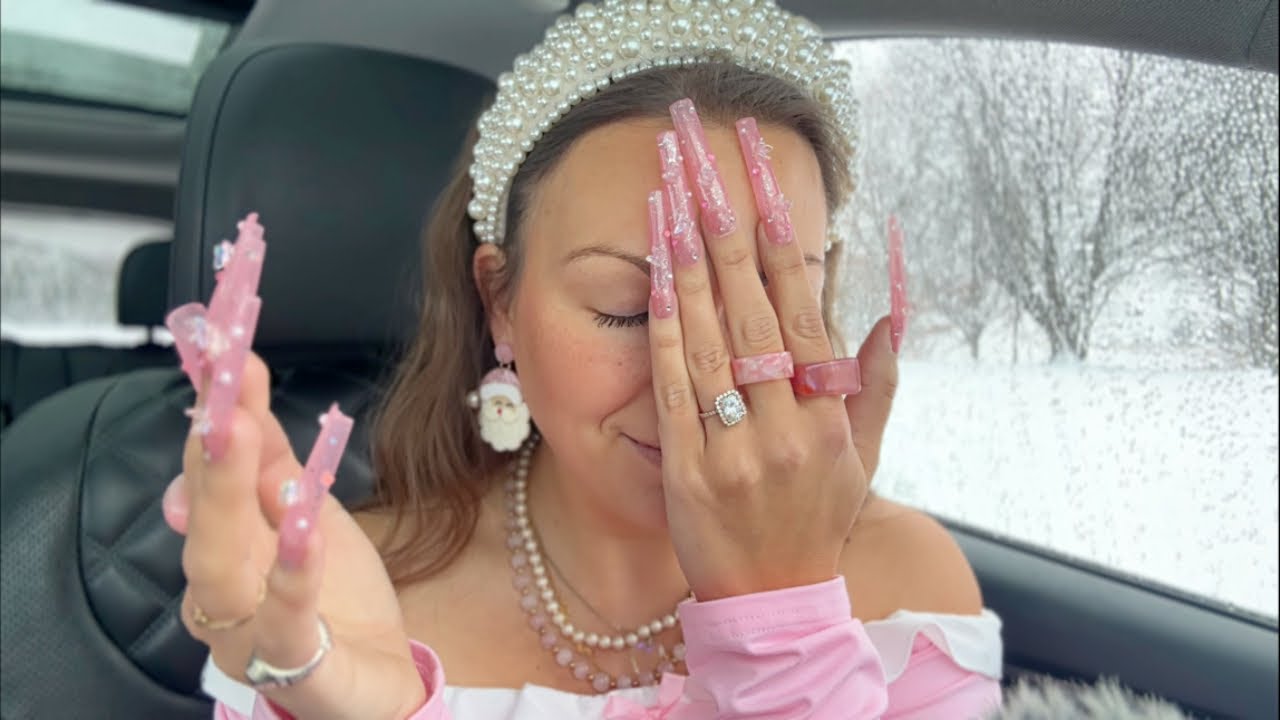 asmr/ my car got towed❄️ (story time with XXL nails)