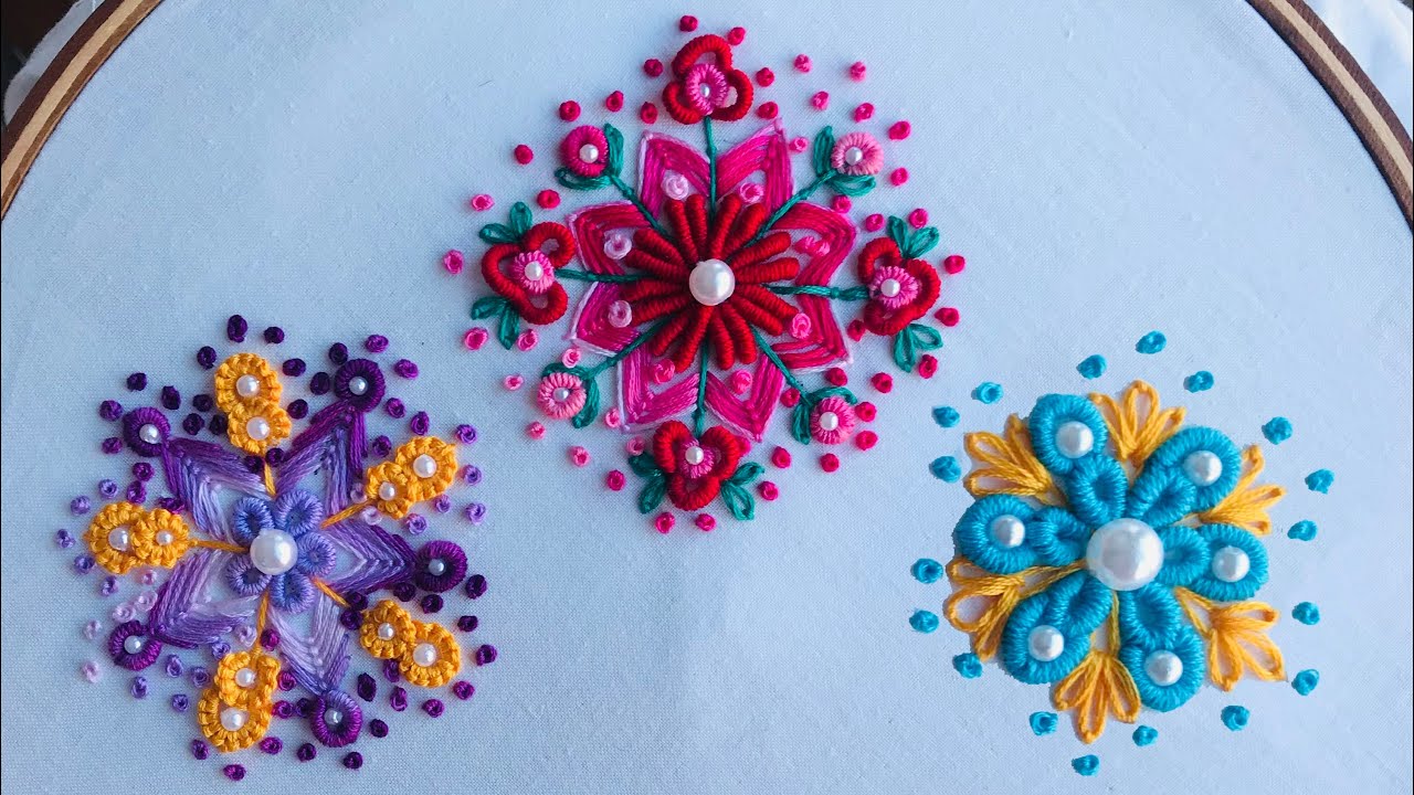 Hand Embroidery: 2021 Brazillian Embroidery Stitches / Jaal Embroidery / Beginners Embroidery Stitch