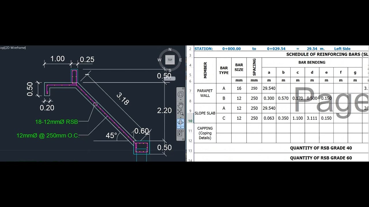 SLOPE PROTECTION ESTIMATE | Rebar Splicing Standards