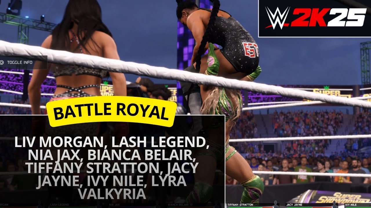 WWE 2K25 – Liv Morgan, Lash, Nia Jax, Bianca, Tiffany, Jacy, Ivy Nile & Valkyria (Battle Royal)