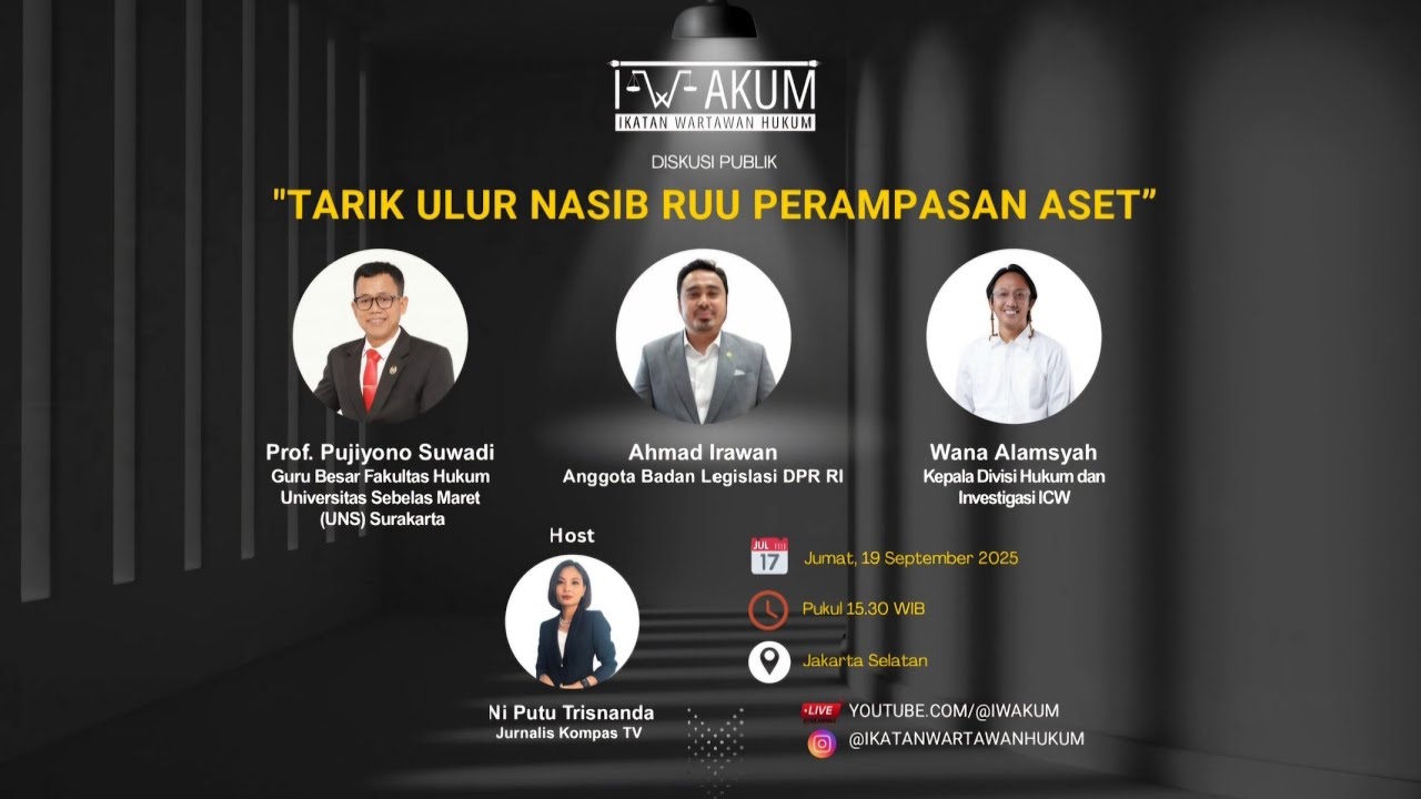 Tarik Uur Nasib RUU Perampasan Aset #iwakum #ruu #perapasanaset