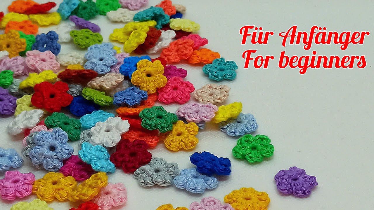 Einfache Blume häkeln - crochet simple flower