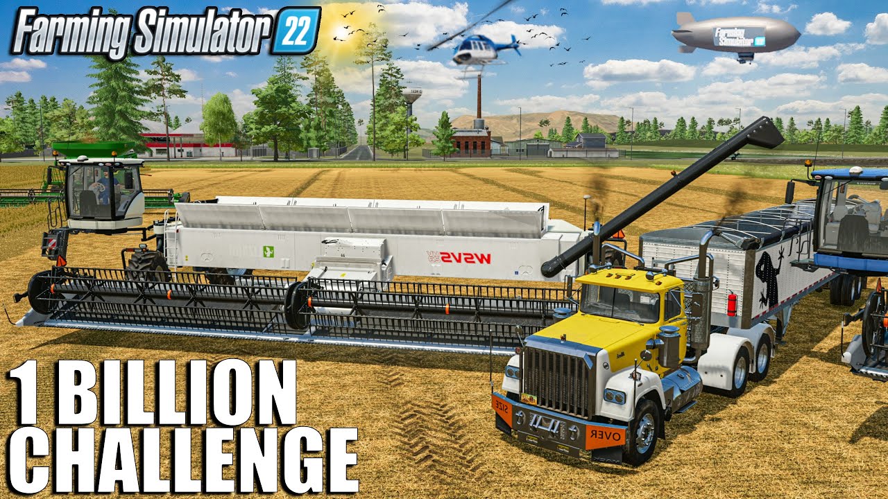 Cutting SOYBEANS w/ THE MOST STRANGE HARVESTING SYSTEM | 1 BILLION Challenge | Farming Simulator 22