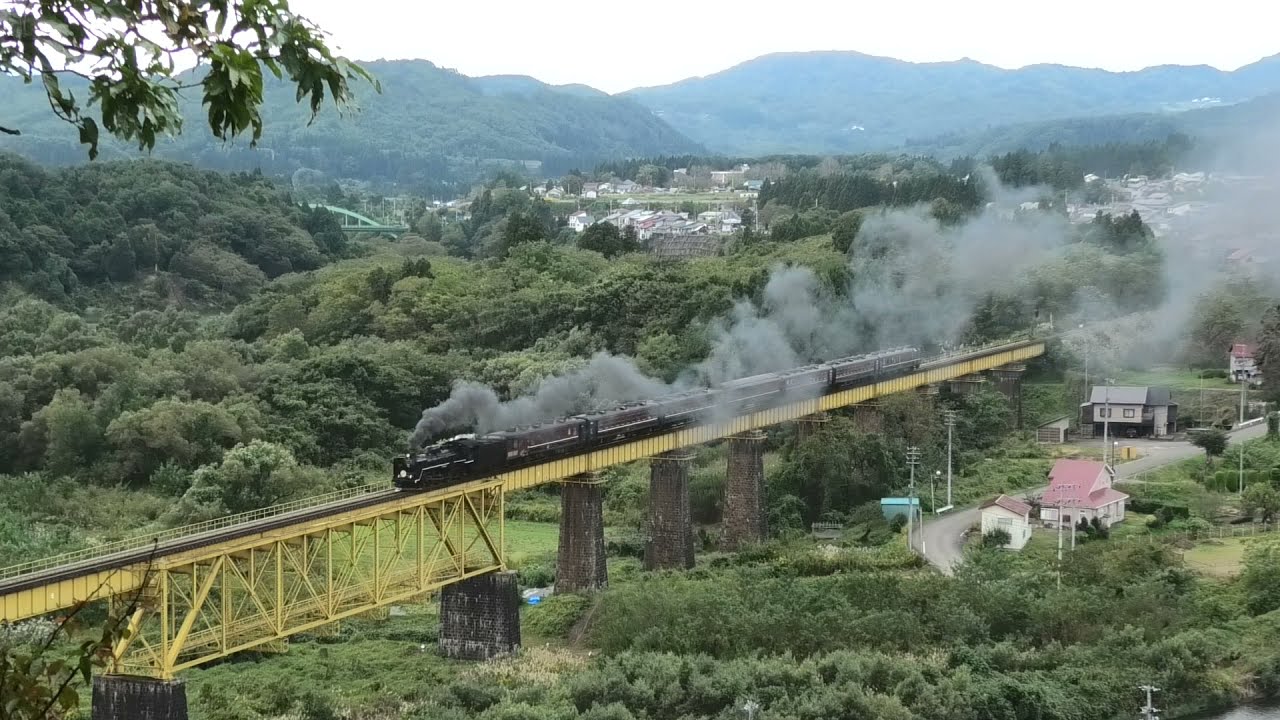 【JR東日本】SLばんえつ物語 山都駅発車〜一ノ戸川橋梁通過