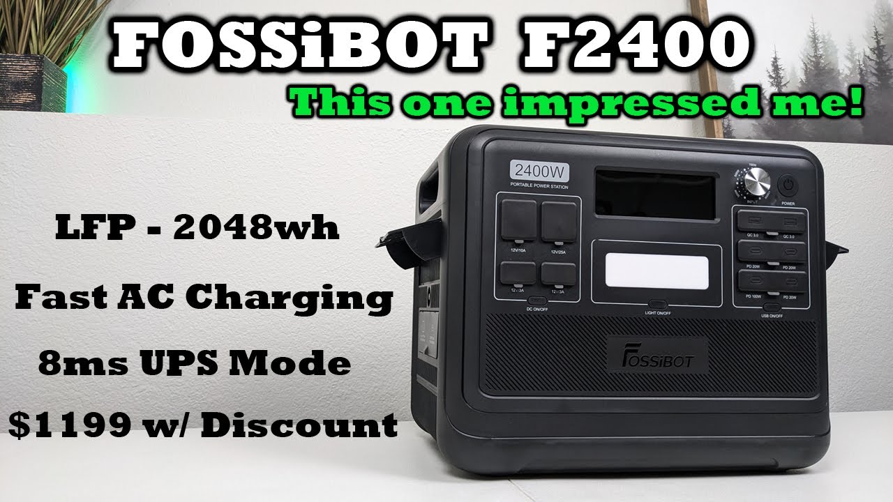 FOSSiBot F2400 — не пропустите эту электростанцию! LFP — режим ИБП — быстрая зарядка — инвертор 2...