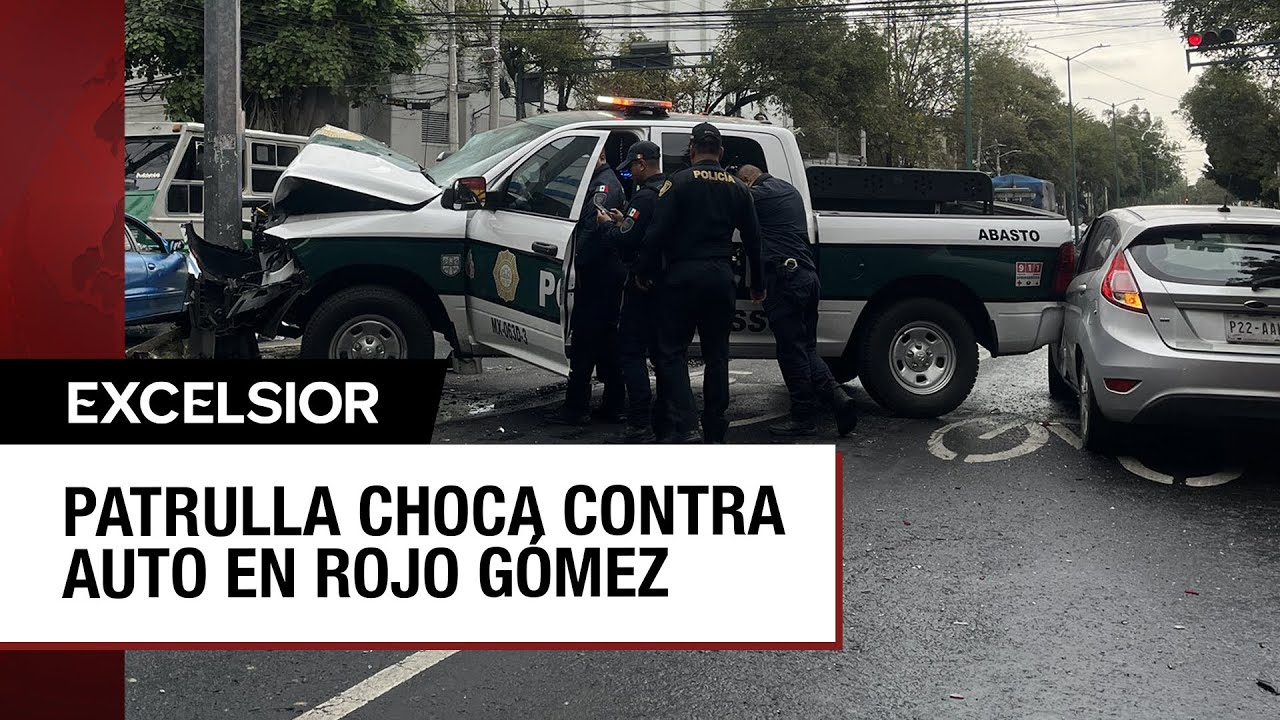 Varios heridos por choque entre una patrulla y un auto en Iztapalapa, CDMX