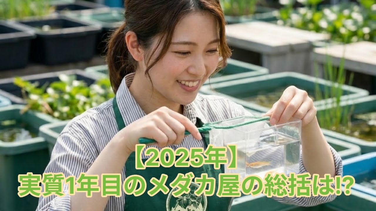 【2025年振り返り】メダカ屋実質1年目の総括は⁉専業として取り組んだメダカ屋は成功？失敗？　メダカブームは終了⁇ メダカ副業の参考にも‼