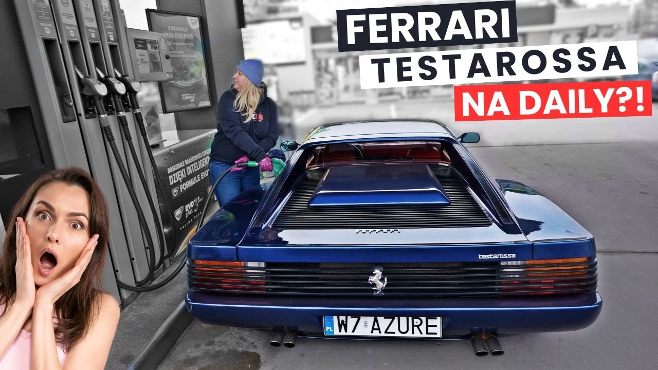 Ta kobieta jeździ Ferrari Testarossa 😳😱
