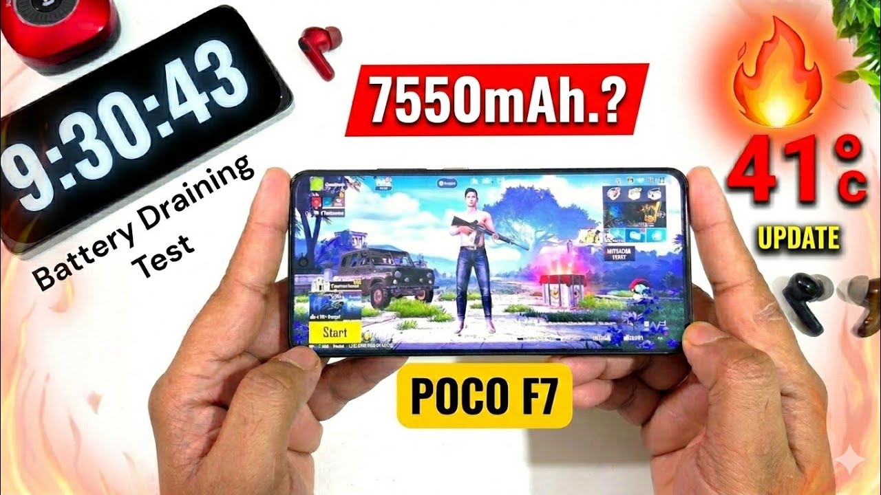 Тест батареи POCO F7 BGMI после обновления: проблемы с перегревом 🔥🔥🚀🚀 #pocof7