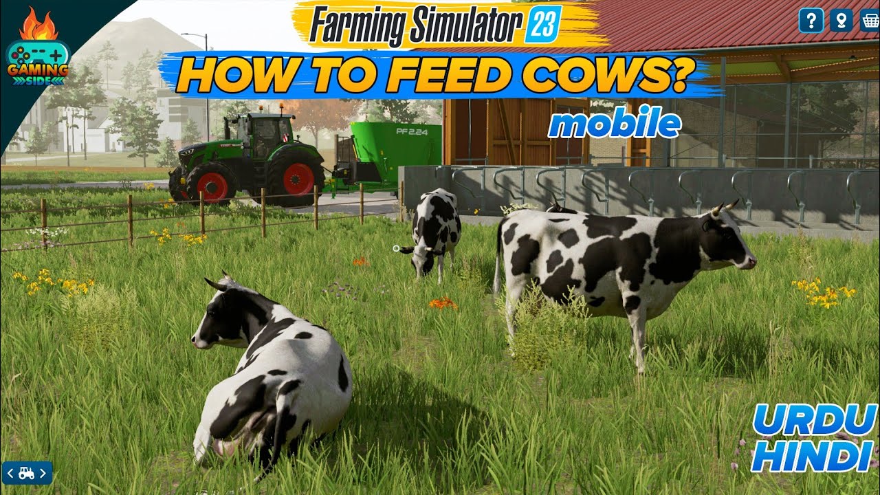 How to feed Cows? Easy method in urdu hindi | Farming Simulator 23 Tutorial, fs23
