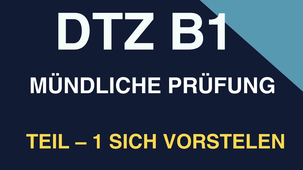 B1 DTZ KONUSMA SINAVI 1.BÖLUM KENDİNİ TANITMA -KALIPLAR-ÖRNEK🇩🇪 DIYALOG