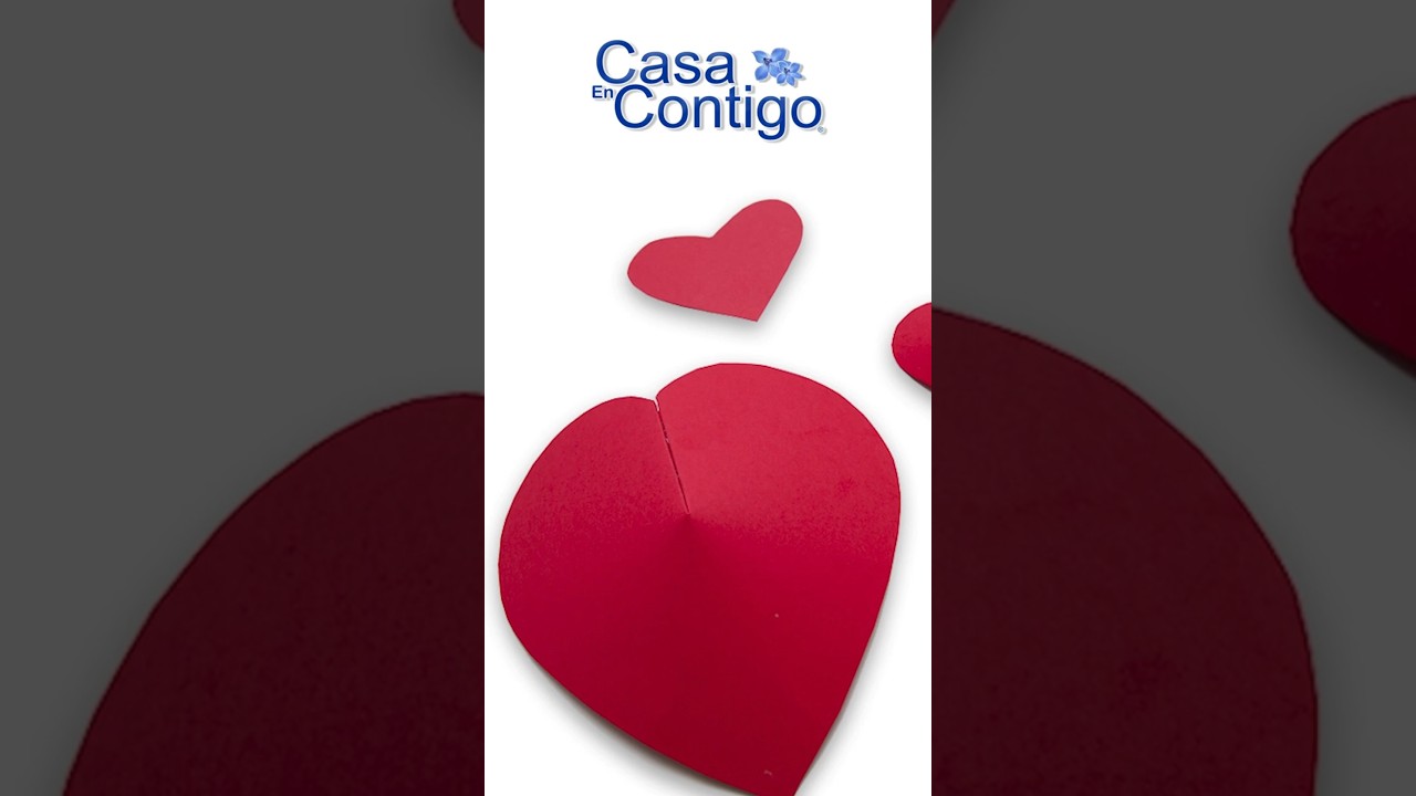 Corazones de Papel 3D Faciles y Rapidos #shorts #corazones #decoracion