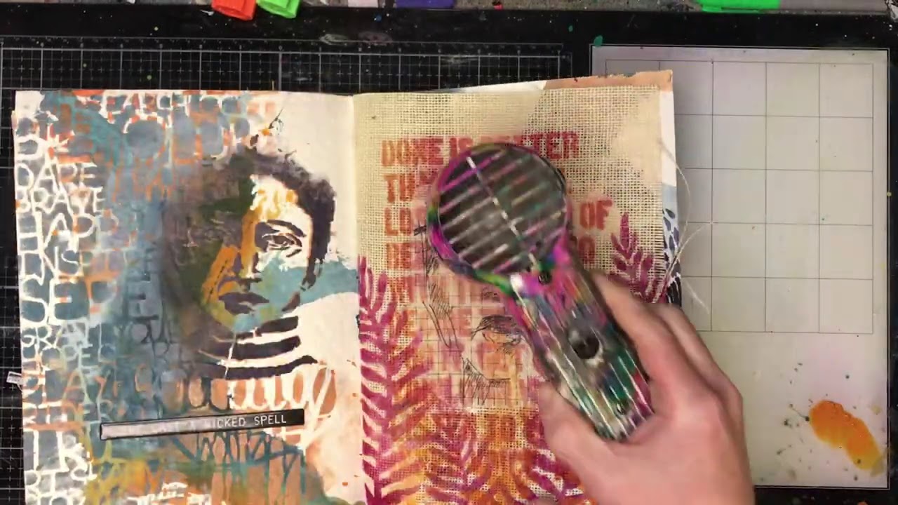 Dina Wakley Aug 2020 New Release: Gloss Sprays on Burlap