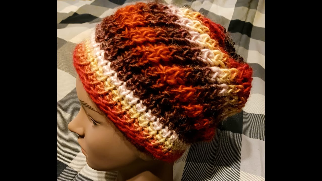 Double Enjoy Slouchy Hat Loom Knit