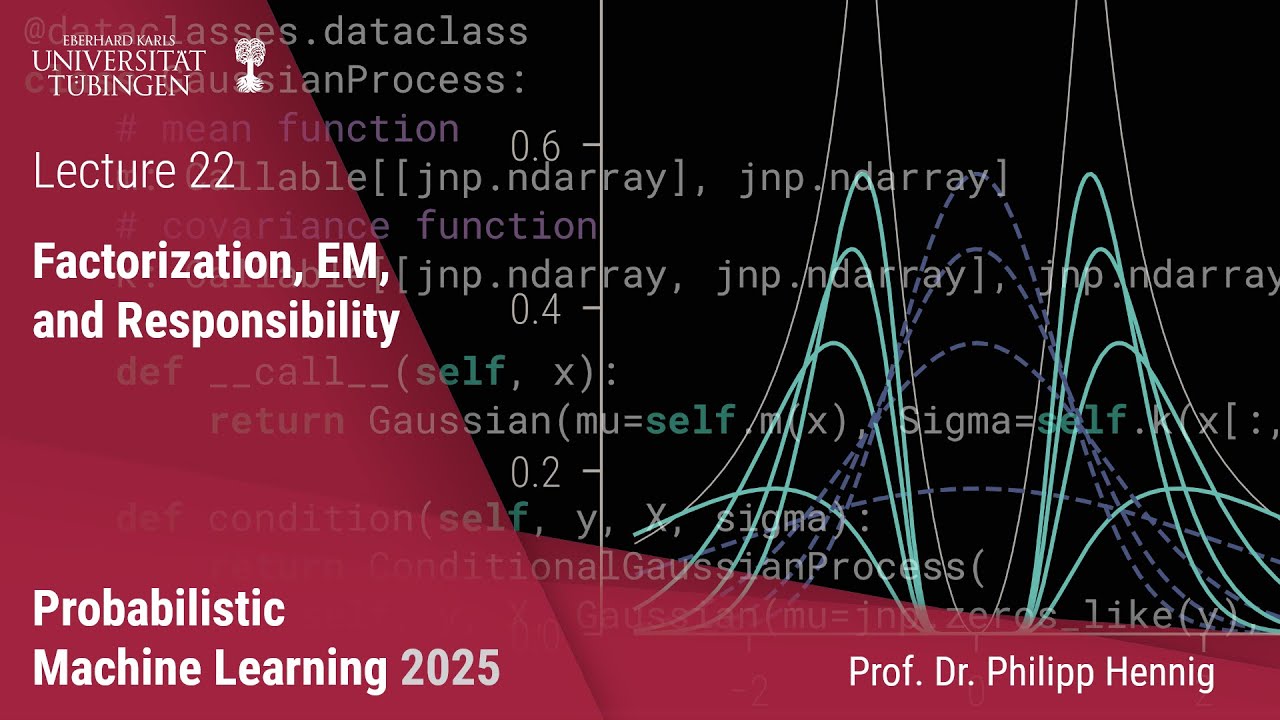 Probabilistic ML - 22 - Factorization, EM, and Responsibility