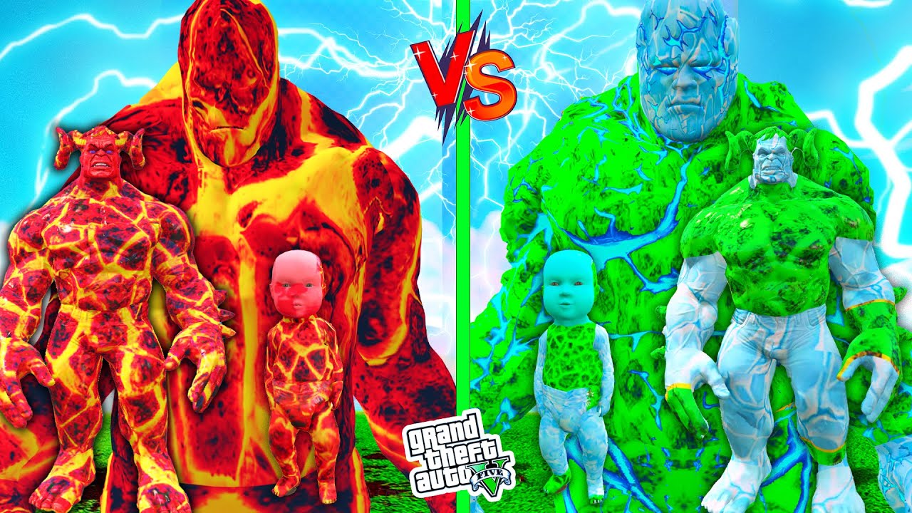 $1 ICE & EARTH GOD HULK FAMILY into $1,000,000,000 ICE & EARTH GOD HULK FAMILY in GTA 5 !