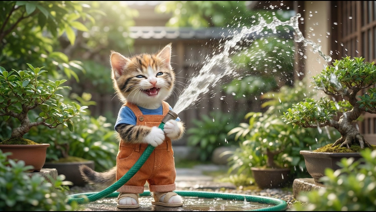🛑 STOP Wasting Water! Cute Cat Learns a Life Changing Lesson 🚿🐱 #kitten