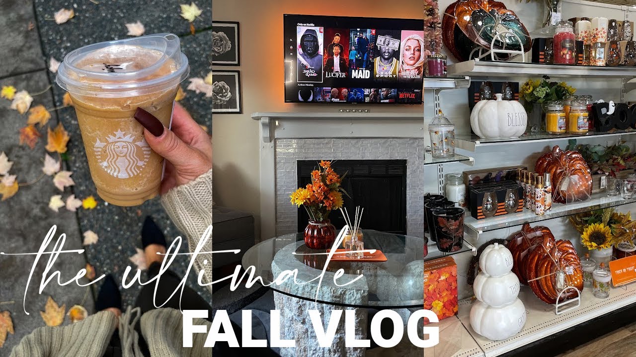 THE ULTIMATE FALL VLOG: 🧡🎃 decorate with me, fall starbucks drinks, homesense + more | Sayeh Sharelo