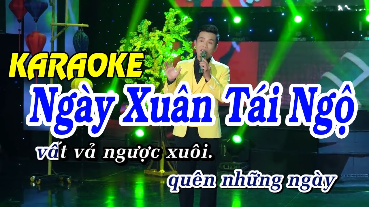 Karaoke Ngày Xuân Tái Ngộ Tone Nam - Karaoke Nhạc Xuân 2022 Dễ Hát