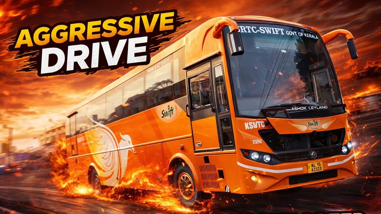 Aggressive KSRTC Bus Driver on the Road 🚍🔥⚠️”