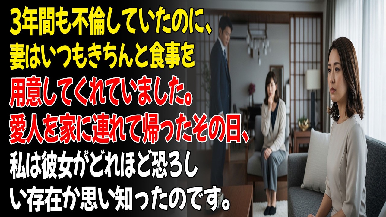 💕3年間も不倫していたのに、妻はいつもきちんと食事を用意してくれていました。愛人を家に連れて帰ったその日、私は彼女がどれほど恐ろしい存在か思い知ったのです。🥺...ㅣ黄昏恋ㅣ老後の物語ㅣ再婚