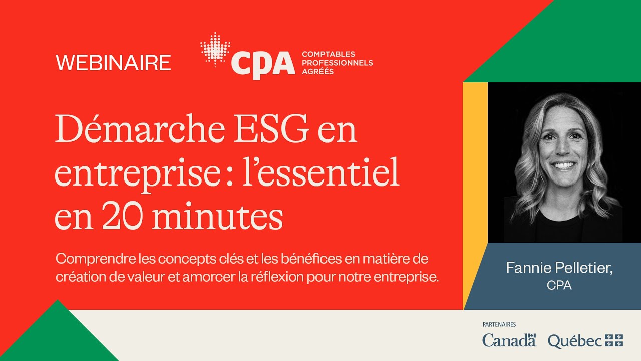Webinaire CPA | Démarche ESG en entreprise : l’essentiel en 20 minutes