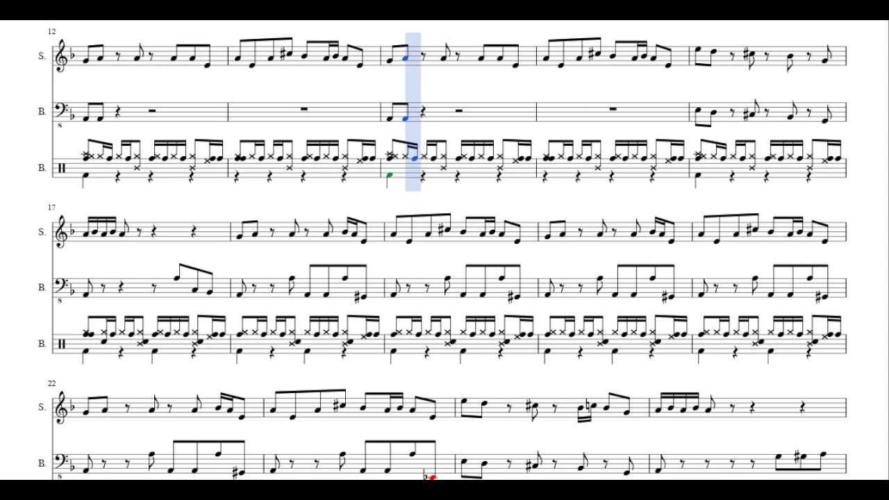 Ackov čoček (ritam i bas) - note za harmoniku